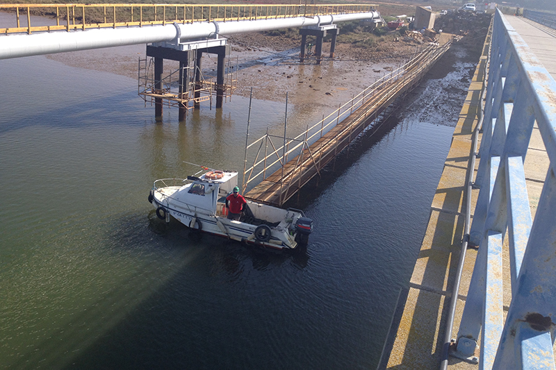 Asistencia técnica marítima.  ANILLO  HÍDRICO EN HUELVA. Para TR Construya.